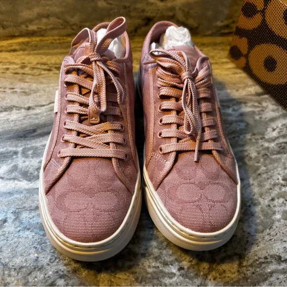 Coach Carnation/Chalk Canvas Sneakers - Picture 3 of 5